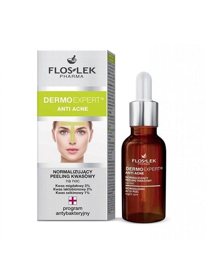 Floslek, Pharma Dermo Expert, peeling kwasowy normalizujący na noc Anti Acne, 30 ml FLOS-LEK