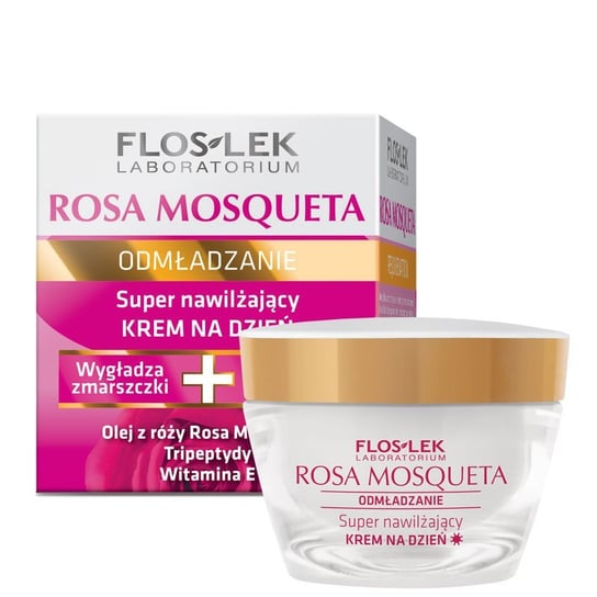 Floslek, Rosa Mosqueta 50+, super nawilżający krem na dzień, 50 ml Floslek