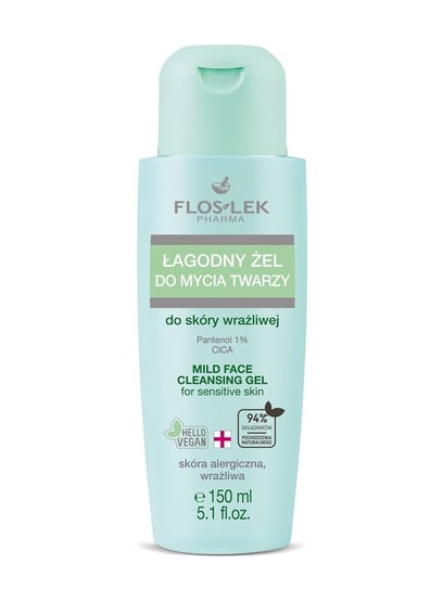Floslek, Seria Hypoalergiczna, łagodny żel do mycia twarzy do skóry wrażliwej, 150 ml FLOS-LEK