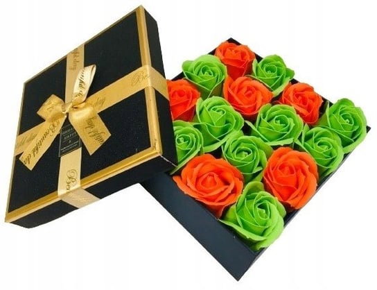 FLOWER BOX PACHNĄCE RÓŻE MYDLANE GOTOWY PREZENT upominek urodziny imieniny DOMOSFERA