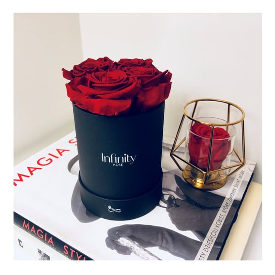 Flower Box prawdziwe wieczne czerwone róże pachnące Infinity Rose prezent dla kobiety Infinity Rose