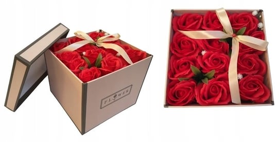 Flower Box Pudełko Z Kwiatami Mydlanymi Pachną Róże Czerwone Dla Kobiet DOMOSFERA