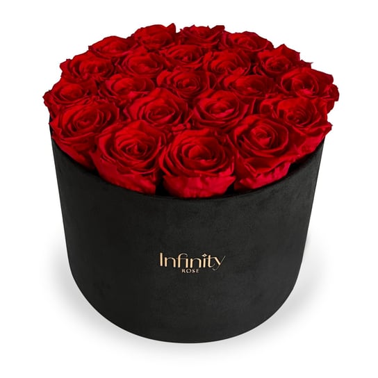 Flowerbox czerwone wieczne róże zaręczyny box XXL prezent dla kobiety Infinity Rose