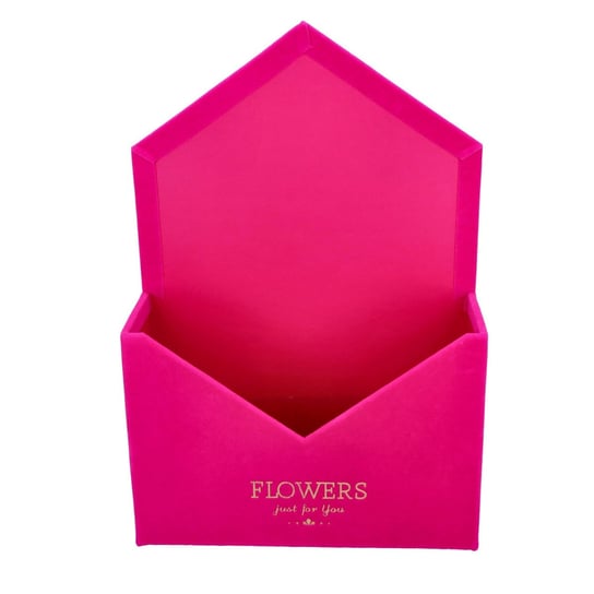 Flowerbox Pudełko Koperta Amarant Welur 29,5Cm Kompozycje Kwiatowe Na Prezent ABC