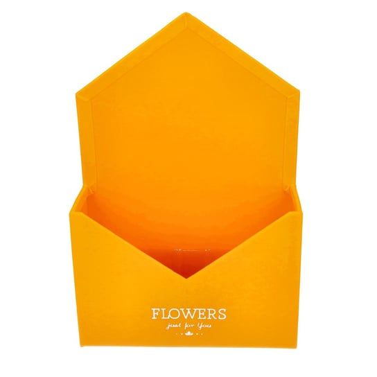 Flowerbox Pudełko Koperta Pomarańcz Welur 29,5Cm Kompozycje Kwiatowe Na Prezent ABC
