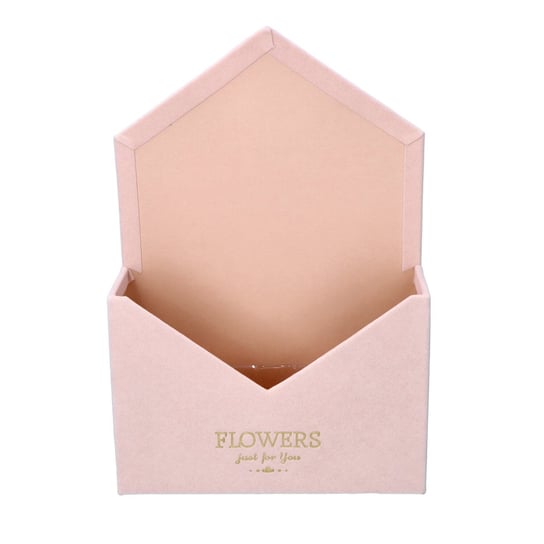 Flowerbox Pudełko Koperta Różowy Welur 29,5Cm Kompozycje Kwiatowe Na Prezent ABC