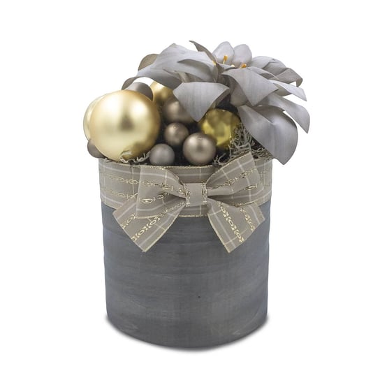 Flowerbox Silver Srebrna Naturalna Dekoracja Do Domu - Prezent Świąteczny - Ozdoba Świąteczna / Aspen Art Osikowa Dolina