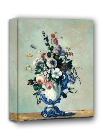 Flowers in a Rococo Vase, Paul Cézanne - obraz na płótnie 50x70 cm Galeria Plakatu