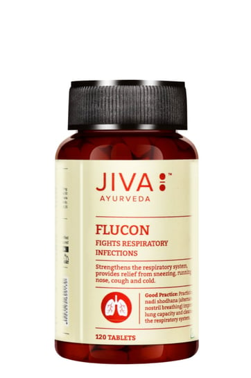 Flucon, przeziębienie i układ oddechowy, Suplement diety, 120 tab. JIVA