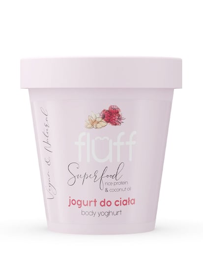Fluff, Body Yoghurt, Masło do ciała o zapachu maliny z migdałami, 180 ml Fluff