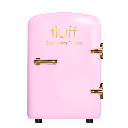 Fluff, Cosmetics Fridge Lodówka Kosmetyczna Ze Złotym Logo Różowa Fluff