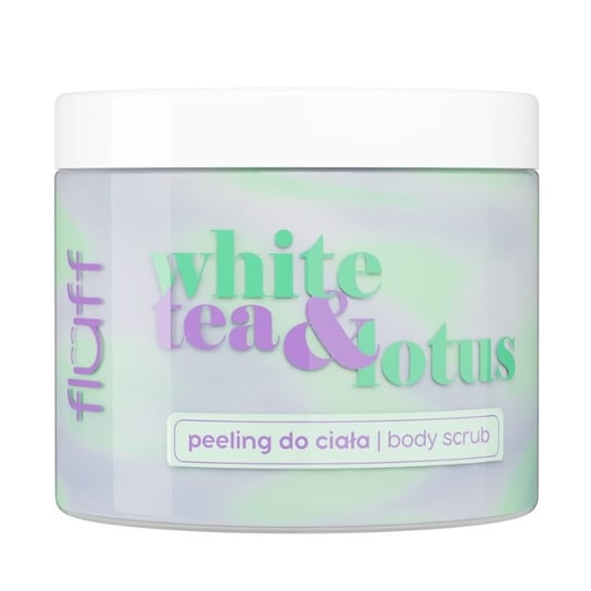 Fluff, Peeling do ciała, biała herbata i lotos, 160 ml Fluff
