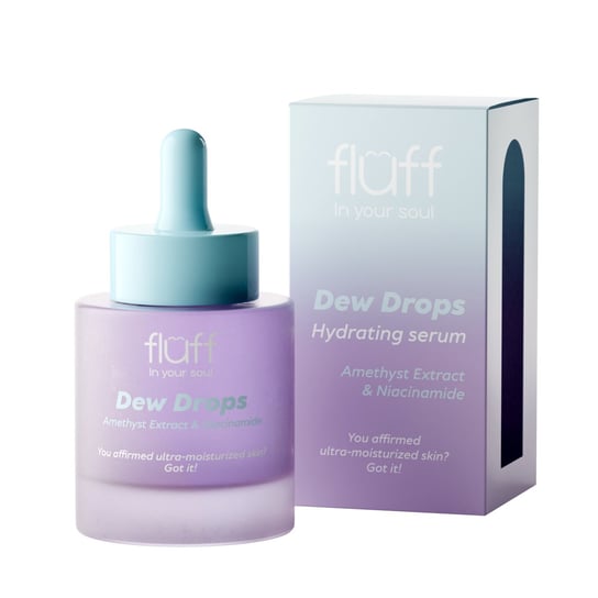 Fluff, Serum do twarzy upiększające z niacynamidem i ekstraktem z ametystu, 30 ml Fluff