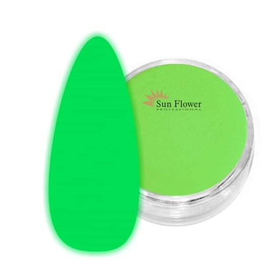 Fluo Effect Puder Akrylowy 2g - Świecący W Ciemności - Zielony SUNFLOWER