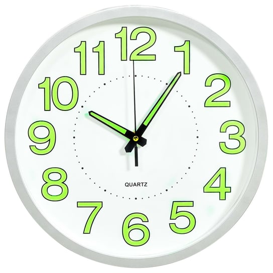 Fluorescencyjny zegar ścienny, biały, 30 cm vidaXL