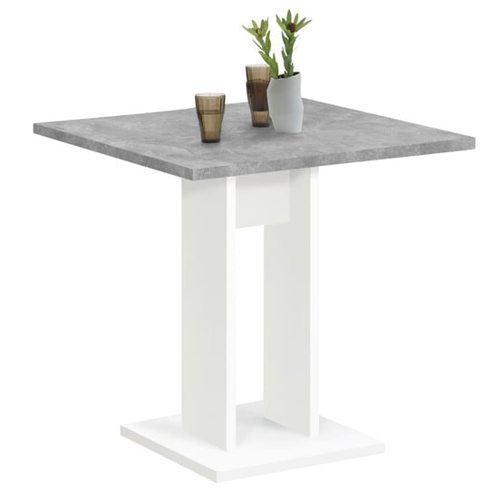 FMD Stół jadalniany, 70 cm, betonowy szary i biały FMD