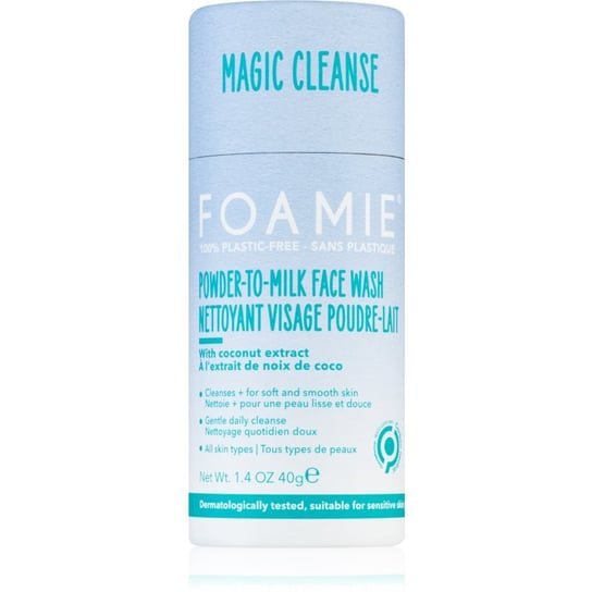 Foamie Powder-To-Milk Face Wash transparentny puder do doskonałego oczyszczania skóry 40 g Foamie
