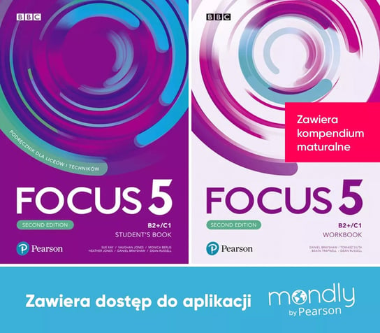 Focus Second Edition 5. Podręcznik + Zeszyt ćwiczeń + dostęp Mondly Opracowanie zbiorowe
