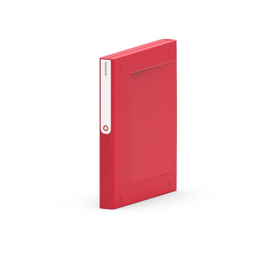 Folder na dokumenty, zamykany MOXOM NewBinder 35 mm, czerwony, bez mechanizmu, A4 Orplast