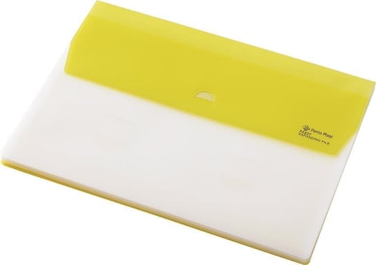 Folder  z 5 przegrodami, A4, Focus, żółty Panta Plast