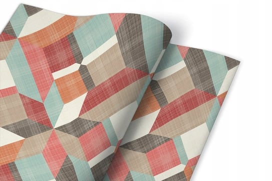 Folia dekoraycjna do mebli - Naklejka maskująca Patchwork retro styl 100x50 Inna marka