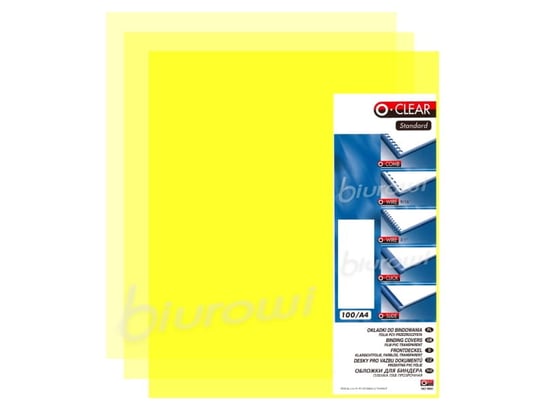 Folia do bindowania OPUS A4 O.CLEAR 0,20 żółta Opus