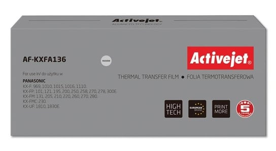 Folia do faxów ACTIVEJET Supreme AF-KXFA136, 100 m x 220 mm, KX-FA136 Activejet