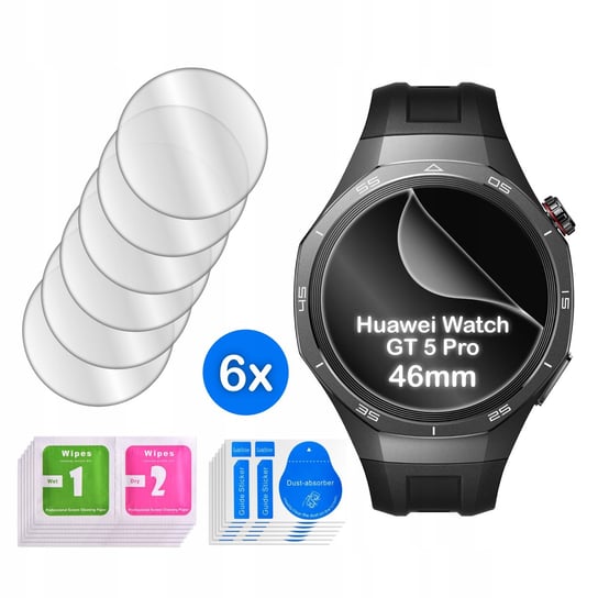 Folia Do Huawei Watch Gt5 Pro 46Mm Hydrożelowa Ochronna Na Ekran 3D 6 Sztuk Krainagsm