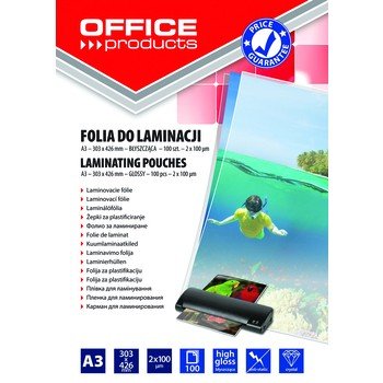 Folia do laminowania OFFICE PRODUCTS A3 2x100mikr 100szt transparentna Office Products