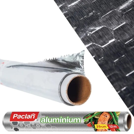 Folia gruba aluminiowa moletowana spożywcza 12m Paclan