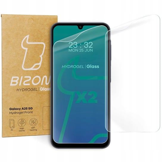 Folia hydrożelowa na ekran Bizon Glass Hydrogel Front do Galaxy A25 5G, 2 sztuki Bizon