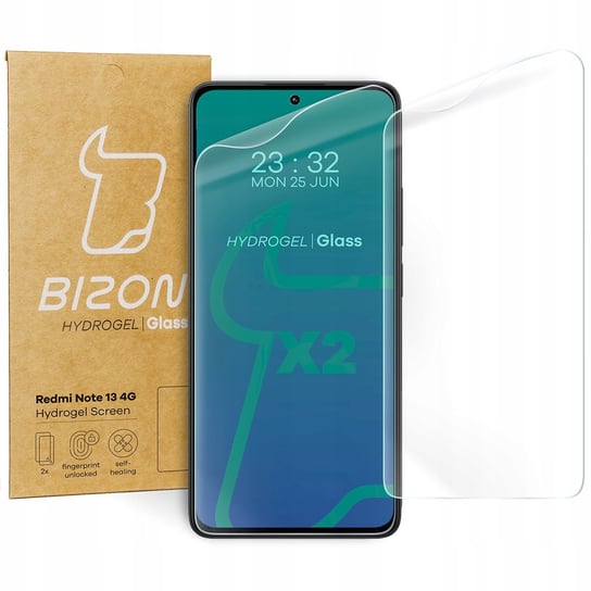 Folia hydrożelowa na ekran Bizon Glass Hydrogel Front do Redmi Note 13 4G, 2 sztuki Bizon