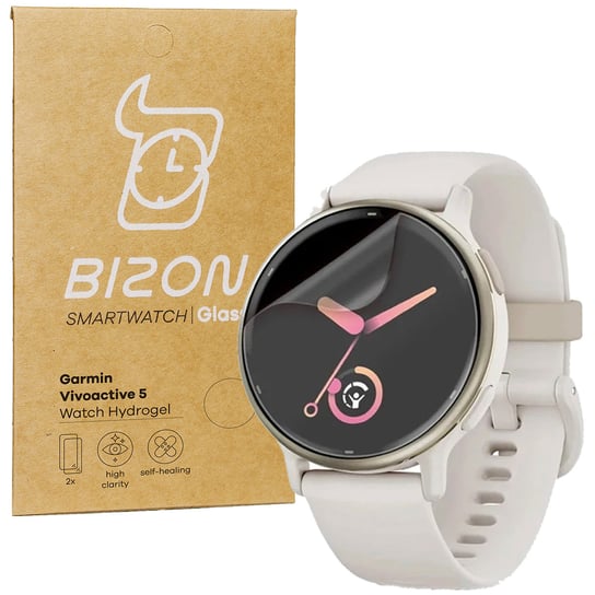 Folia hydrożelowa na ekran Bizon Glass Watch Hydrogel do Garmin Vivoactive 5, 2 sztuki Bizon