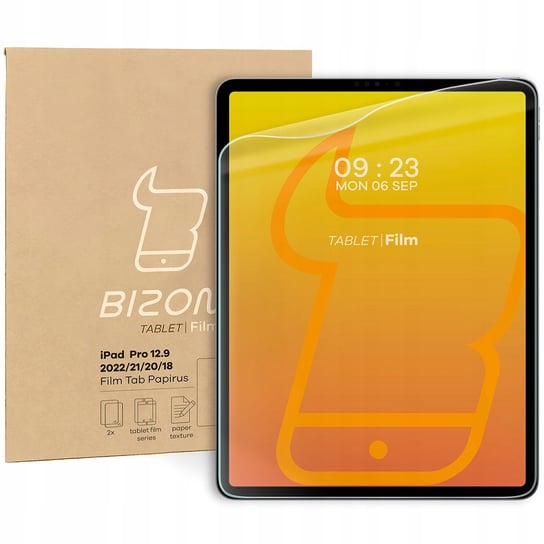 Folia imitująca papier Bizon Film Tab Papirus do iPad Pro 12.9 2022/2021/2020/2018, 2 sztuki Bizon