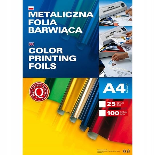 Folia Metaliczna Barwiąca Niebieska A4 25 szt Argo
