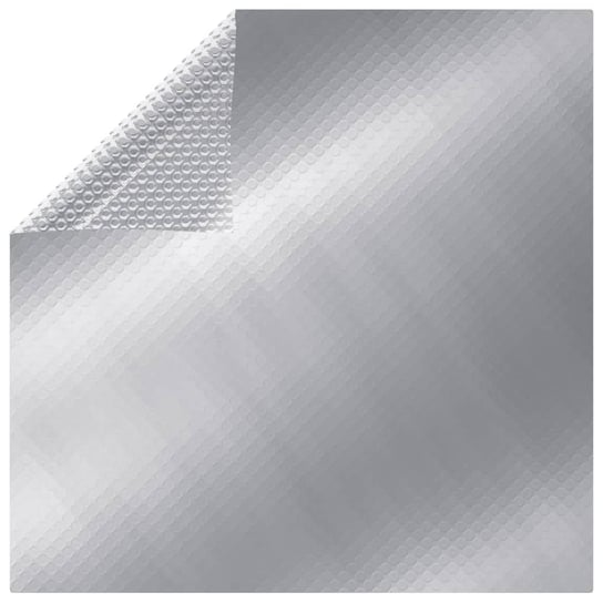 Folia na basen, srebrna, 488x244 cm, PE vidaXL