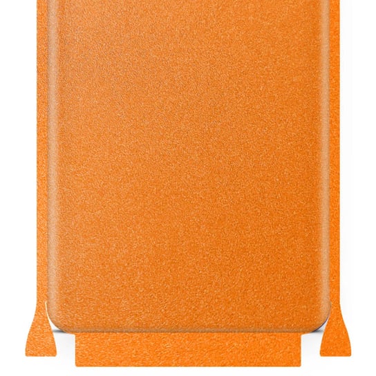 Folia naklejka skórka strukturalna na TYŁ+BOKI do Apple iPad 9.7 (2018) -  Pomarańczowy Pastel Matowy Chropowaty Baranek - apgo SKINS apgo