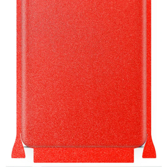 Folia naklejka skórka strukturalna na TYŁ+BOKI do Huawei Enjoy 9e -  Czerwony Pastel Matowy Chropowaty Baranek - apgo SKINS apgo