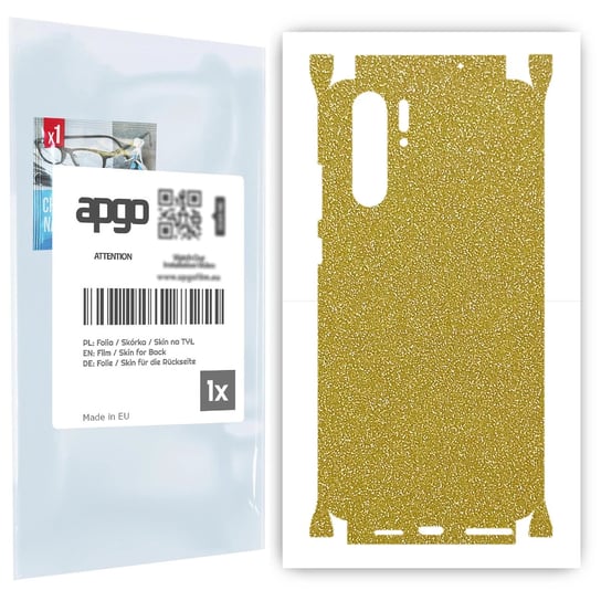 Folia naklejka skórka strukturalna na TYŁ+BOKI do Huawei P30 Pro New Edition -  Brokat Złoty - apgo SKINS apgo