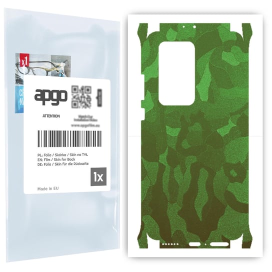 Folia naklejka skórka strukturalna na TYŁ+BOKI do Huawei P40 Pro+ -  Moro | Camo Zielony - apgo SKINS apgo