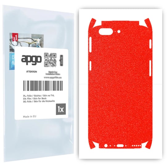 Folia naklejka skórka strukturalna na TYŁ+BOKI do OnePlus 5 -  Czerwony Pastel Matowy Chropowaty Baranek - apgo SKINS apgo