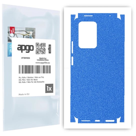 Folia naklejka skórka strukturalna na TYŁ+BOKI do Xiaomi 11T Pro -  Niebieski Pastel Matowy Chropowaty Baranek - apgo SKINS apgo
