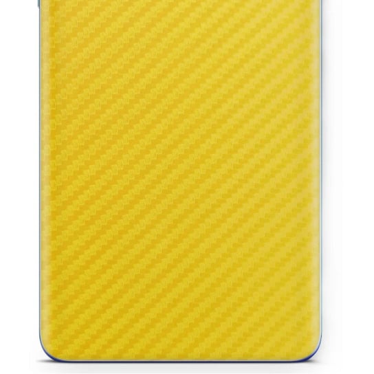 Folia naklejka skórka strukturalna na TYŁ do Alcatel One Touch Pop C9 -  Carbon Żółty - apgo SKINS apgo
