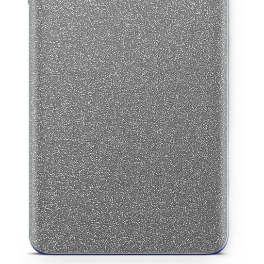 Folia naklejka skórka strukturalna na TYŁ do Apple iPad mini (2021) -  Brokat Srebrny - apgo SKINS apgo
