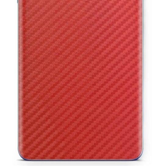 Folia naklejka skórka strukturalna na TYŁ do Apple iPad mini 4 (2015) -  Carbon Czerwony - apgo SKINS apgo