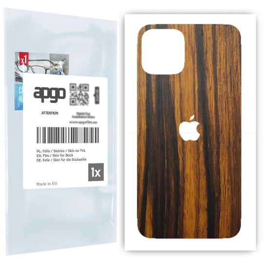 Folia naklejka skórka strukturalna na TYŁ do Apple iPhone 11 Pro -  Drewno Tygrysie - apgo SKINS apgo