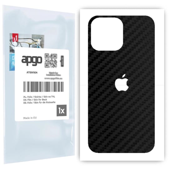 Folia naklejka skórka strukturalna na TYŁ do Apple iPhone 13 Pro Max - Carbon - apgo SKINS apgo