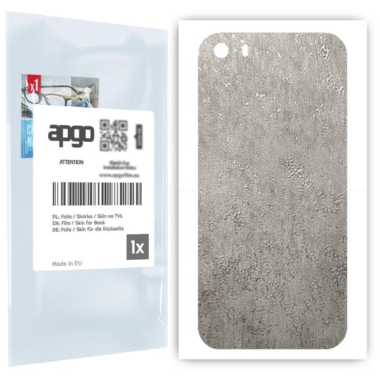 Folia naklejka skórka strukturalna na TYŁ do Apple iPhone 5s -  Beton - apgo SKINS apgo