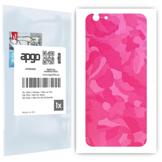 Folia naklejka skórka strukturalna na TYŁ do Apple iPhone 6 -  Moro | Camo Różowy - apgo SKINS apgo