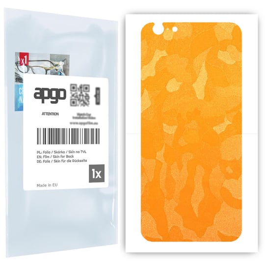 Folia naklejka skórka strukturalna na TYŁ do Apple iPhone 6 -  Moro | Camo Żółty - apgo SKINS apgo